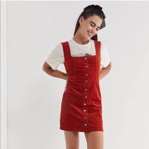 NWOT Urban Outfitters Rust Corduroy Mini Dress